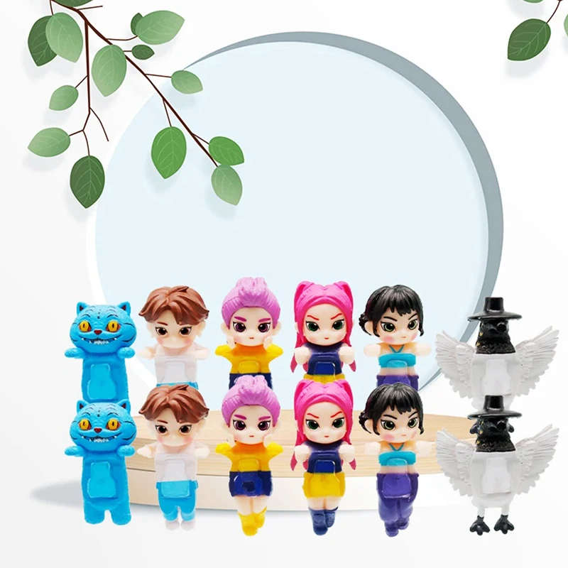 Caliente 2025 K-pop Demon Hunters coleccionable Mini figuras caja ciega Derpy Tiger Rumi Mira Zoey Sussy Doll Fan regalo de Navidad