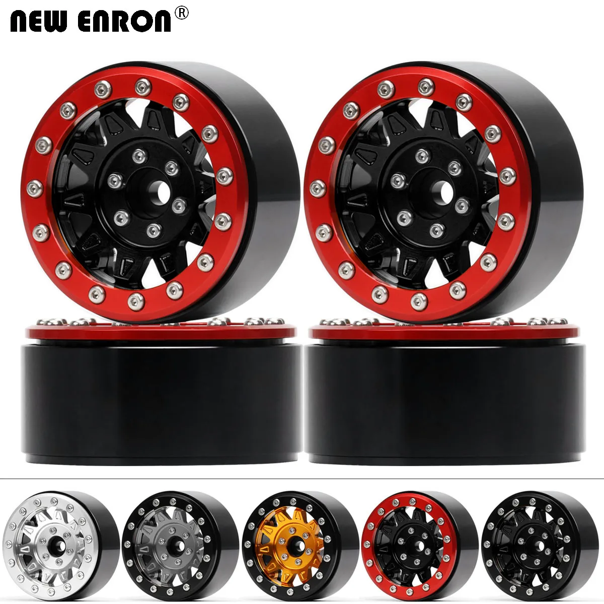 

NEW ENRON Alloy 1.9" Beadlock Wheel Rim Outer metal Diameter 55mm For RC 1/10 12mm Hex Crawler TRAXXAS TRX4 Axial SCX10 II III