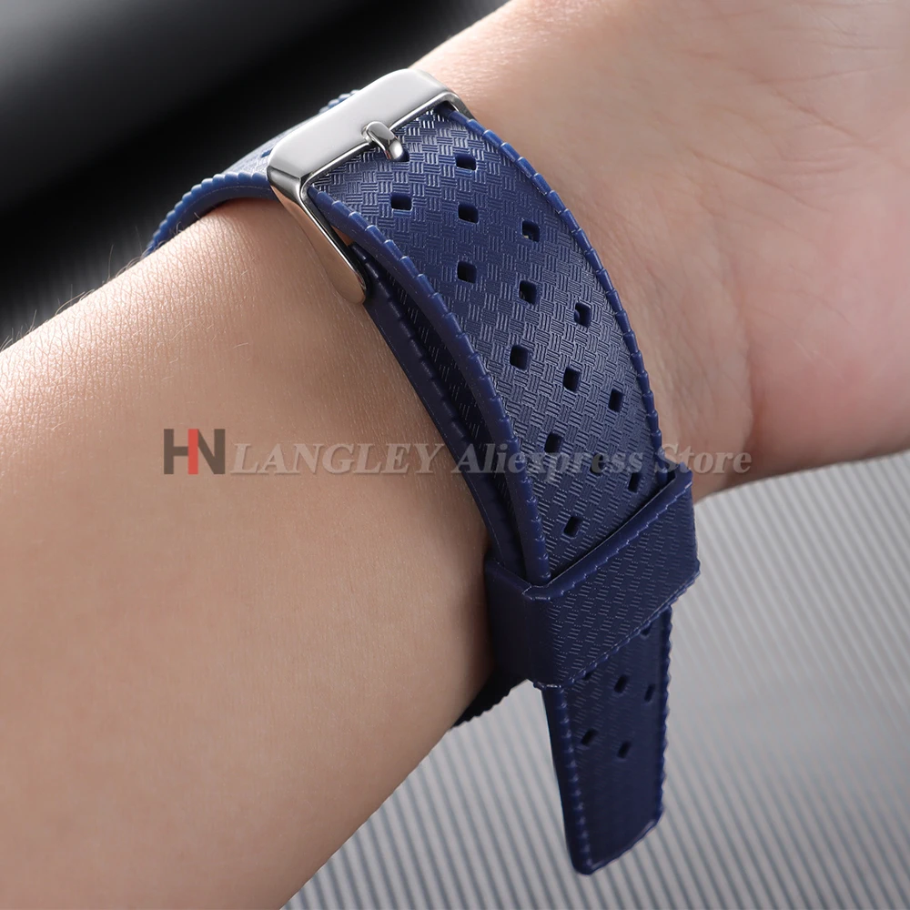 20mm 22mm Premium Tropic Silicone Watch Straps for Seiko for Oris for Omega Quick Release Diving Waterproof Men Women Bracelets - Image 4