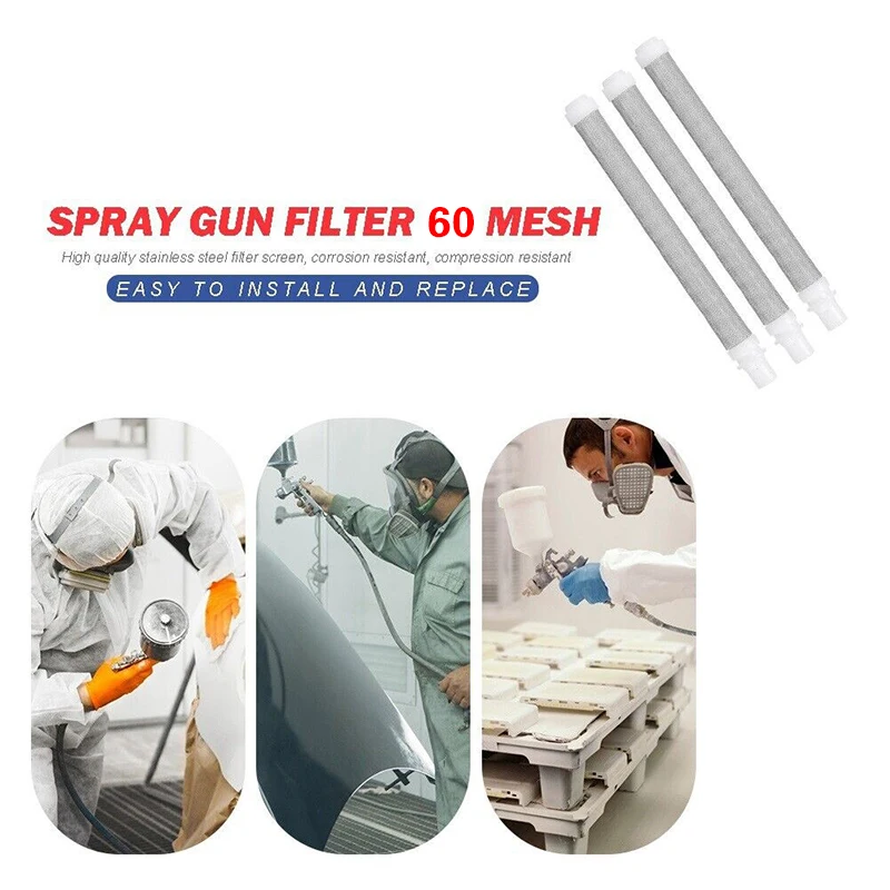 Airless Spray Gun Filter 60 Mesh Repair Tools (5pcs 10 Pieces) Accessories Gun Filter For Various Models Airless Spray Machine