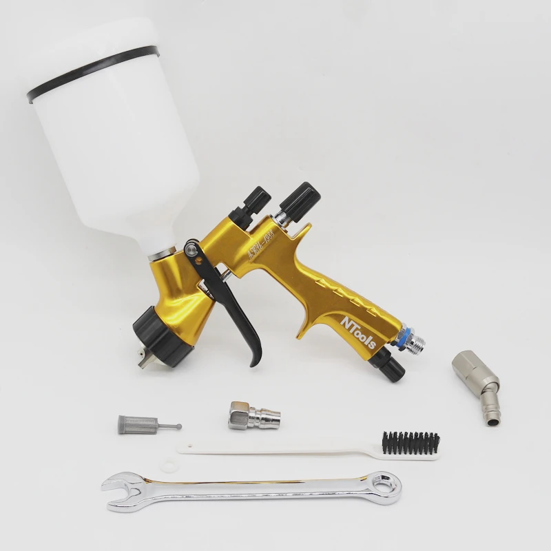 pistolet-pulverisateur-hvlp-avec-connecteur-de-tuyau-d'air-a-13-percussion-haute-atomisation-peinture-de-voiture-aerographe-outils-a-air-360mm