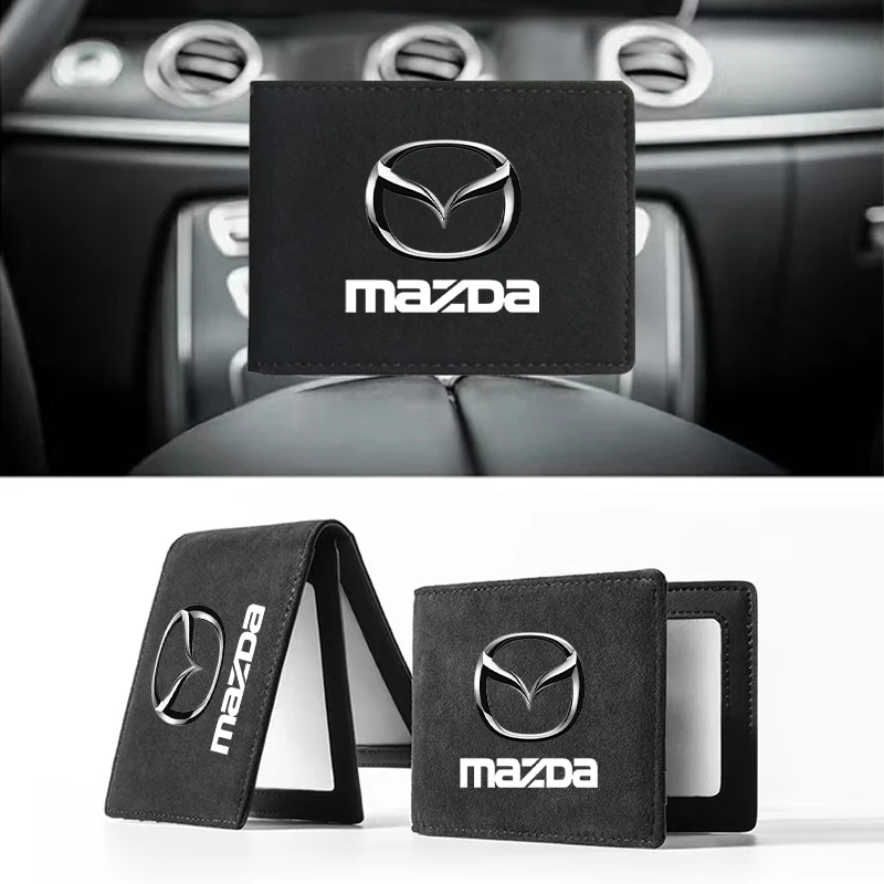 for Mazda CX3 CX4 CX5 CX7 CX8 CX9 CX30 RX7 Atenza Axela Portable Car Driver License Holder PU Leather Card Bag Auto Accessories