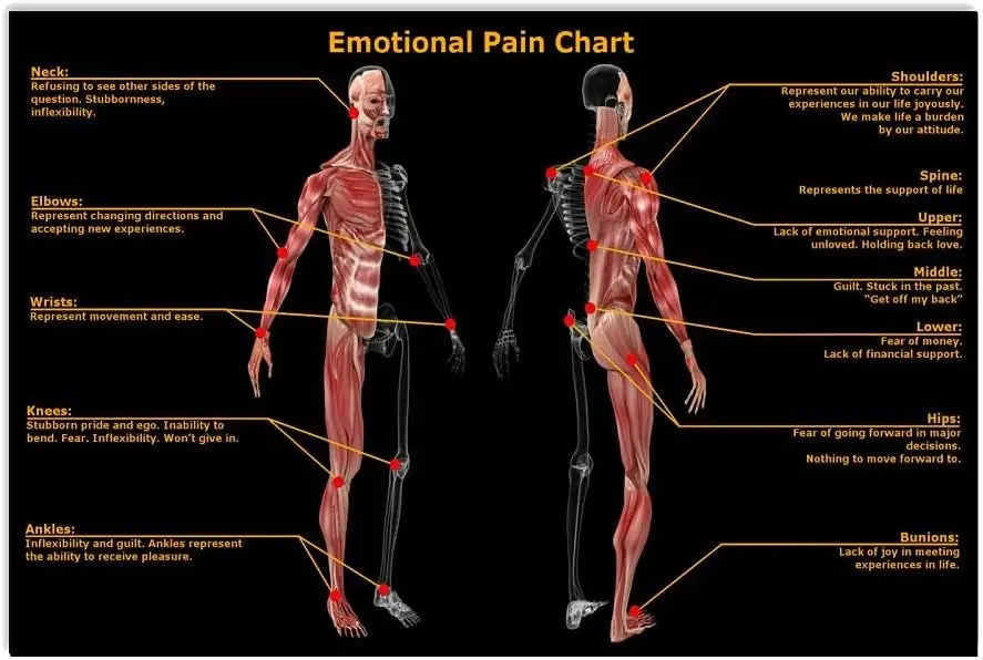 Emotional Pain Chart Metal Tin Signs Emotional Knowledge Metal Posters Psychology Infographic Plaques Home Office Office Ro sign