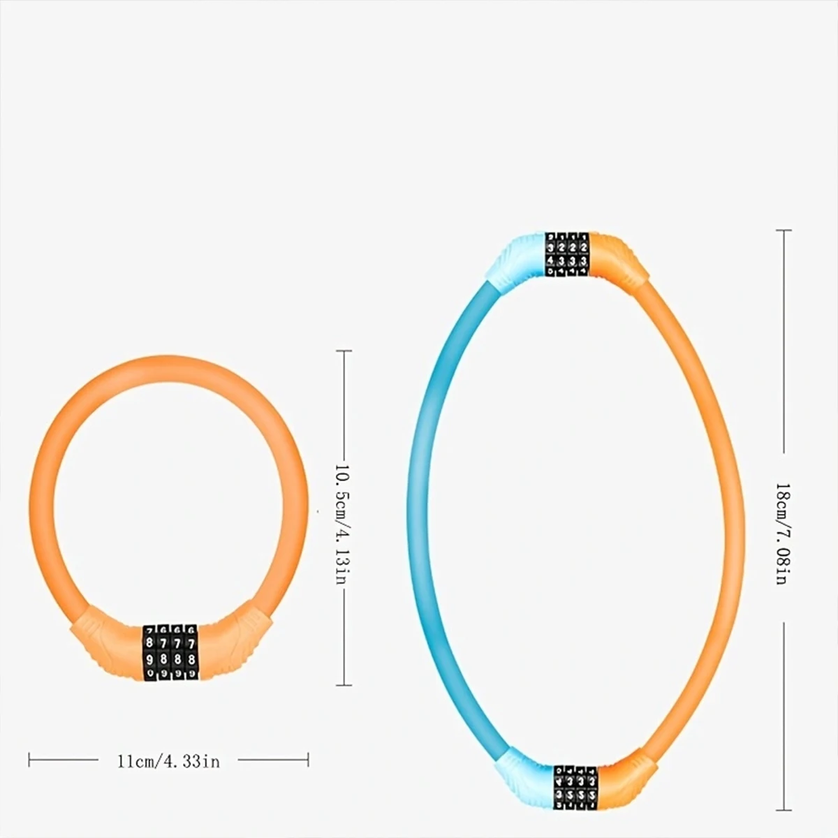 Convenient Combination Lock Mountain Bike 4-digit Combination Lock Electric Vehicle Motorcycle Ring Lock Cycling Equipment
