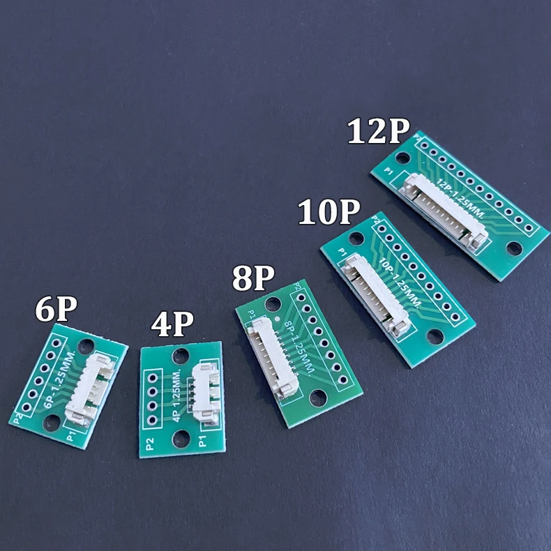 1,25 mm Rastermaß Horizontaler SMD-Anschlussadapter 4P 6P 8P 10P 12P JST-Adapterplatine umgewandelt in 2,54 mm DIP-Stiftleiste PCB-Testplatine – Detail 3