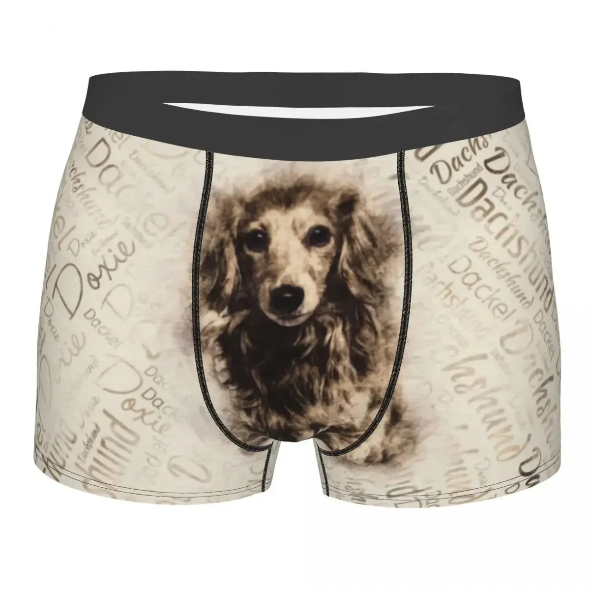 Longhaired Dachshund Dog Boxer Shorts For Homme 3D Printed Male Badger Sausage Wiener Underwear Panties Briefs Soft Underpants