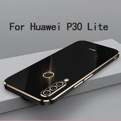 Para Huawei P30 Lite funda suave de TPU para Huawei P30 Lite cubierta protectora de cámara antihuellas