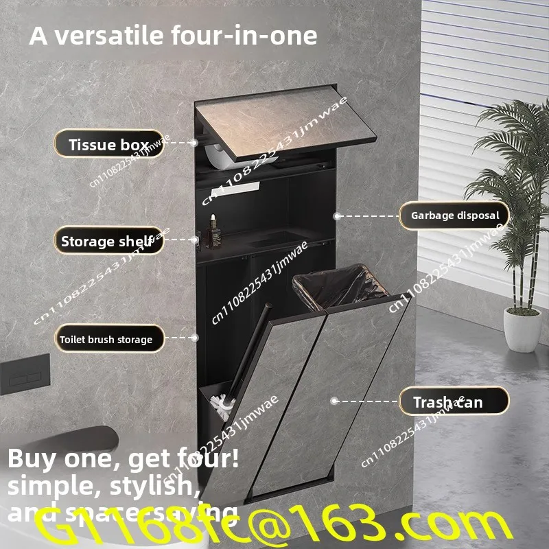 Hot Selling Concealed Stainless Steel Niche Toilet with Embedded Garbage Bin