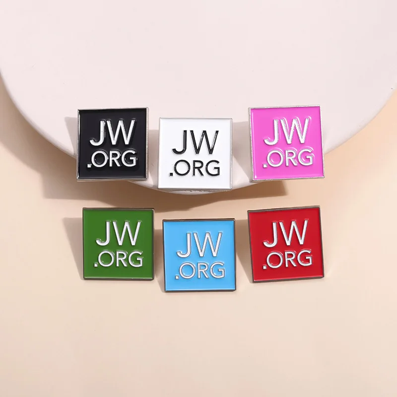 Geometric JW.ORG Enamel Pins Custom Colorful Jesus Brooches Shirt Coat Clothes Lapel Badges Cartoon Jewelry Accessories Gifts