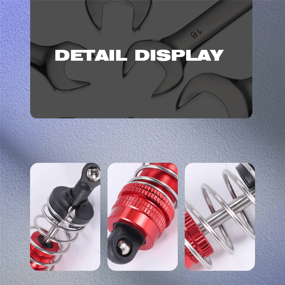 1Pcs Metal Shock Absorber Damper Replacement Accessory for WLtoys 144001 1/14 4WD RC Drift Racing Car Parts,Red