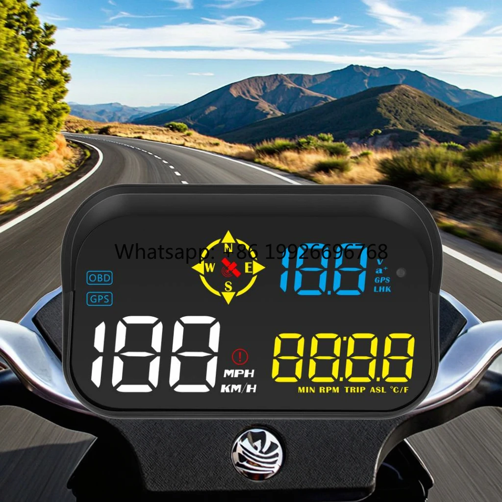 

2025 Hot Sale M21 2 Head up Display GPS Speedometer LED Windshield Display with Speed and Clock Function for Cars