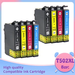 Compatible 502XL Ink Cartridge for EPSON 502 T502XL 502XL for Expression Premium XP5100 XP5105Wrokforce wf-2865 wf-2860 Printer