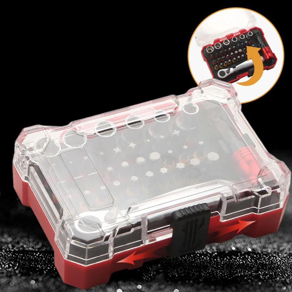 38/50PCS 6.3mm 마그네틱 스크루 드라이버 헤드 세트 액세서리 1/4 "Hex 비트 다기능 가정용 조합 도구 상자