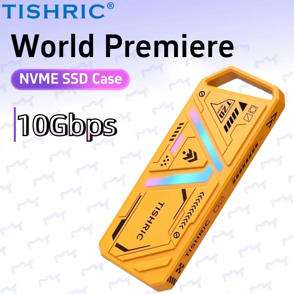 TISHRIC 1,8-дюймовый внешний жесткий диск NVME Корпус SSD для жесткого диска 1,8-дюймовый внешний корпус M2 NVME SSD для игрового ПК ноутбука
