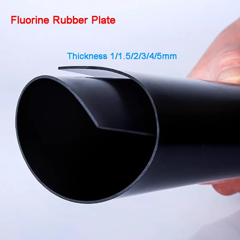 

Thick 1-5mm Fluorine Rubber Sheet FKM Plate Fluororubber Board Oil Heat Corrosion Acid-base Resistance 100x100 200x200 500x500mm