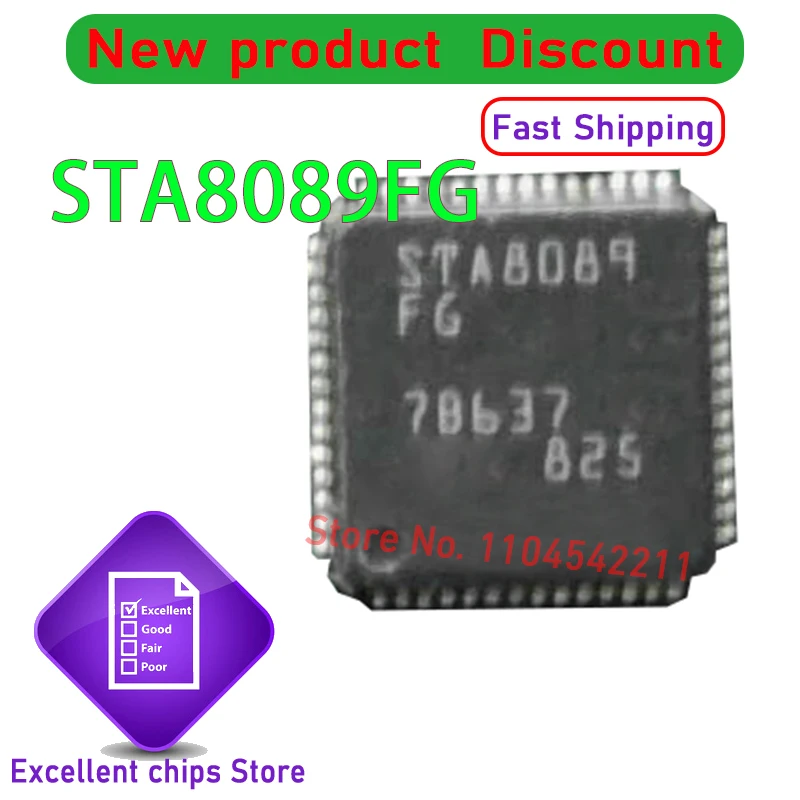 (2piece) 100% New STA8089FG STA8089 QFP-56 Chipset