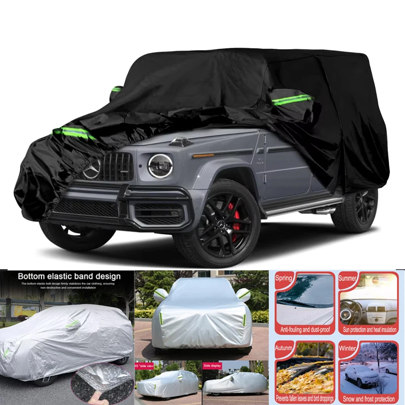 Waterproof Car Covers for Mercedes Benz G-Class 2004-2025 Windproof Bands for Snow Rain Dust Hail Protection