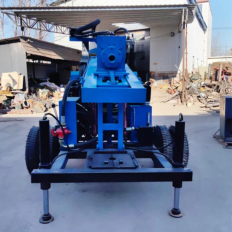 Portable Rotary Diesel Engine Drilling Rig 300m Max for Construction & Ore Water Well Gear Motor Core Components For Sale