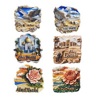 Asia The United Arab Emirates Abu Dhabi Resin 3D Fridge Magnets Tourism Souvenir Refrigerator Sticker Handicraft Gift Decoration