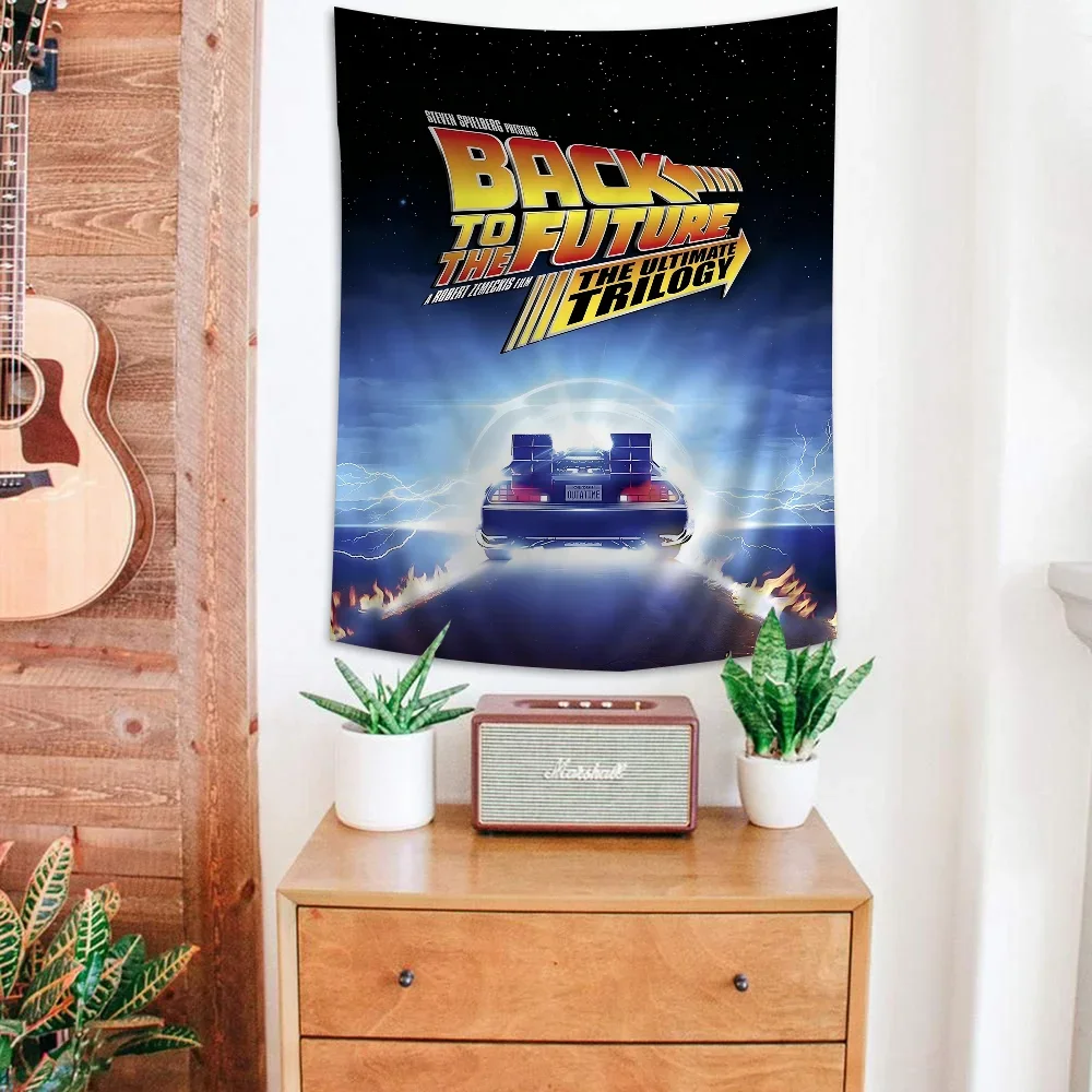 Movie Back To The Future Trilogy Anime Tapestry Hanging Tarot Hippie Wall Rugs Dorm Home Decor