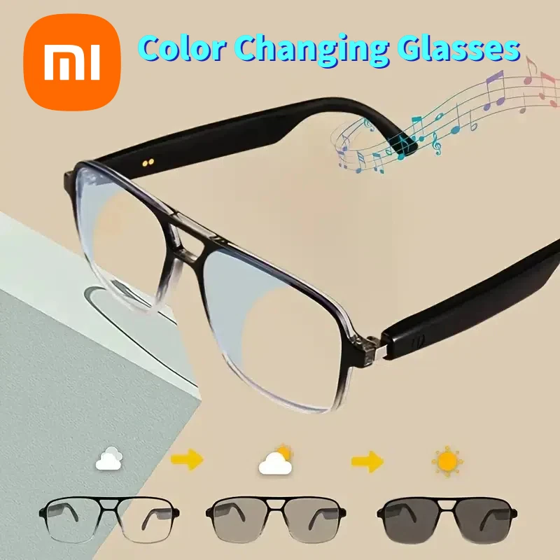Xiaomi Gs10 Occhiali Bluetooth intelligenti Cambia colore Lente Chiamata audio Navigazione Occhiali Bluetooth anti luce blu 2025 Nuovo