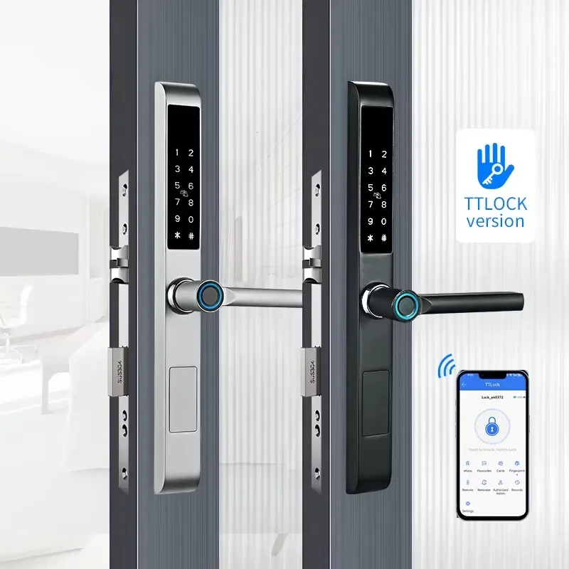 2026 TTLOCK Double Sided Lock for Framed Door Security Waterproof Outdoor Wifi Key Door Lock for Home