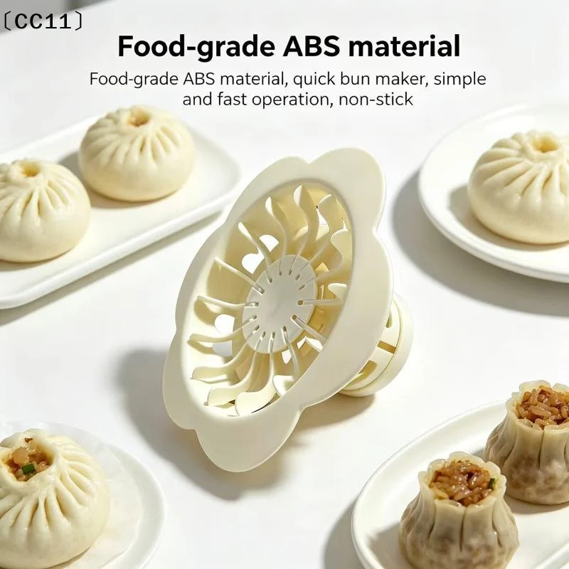 Manual Dumpling Bun Maker Food Grade ABS Quick Baozi Molder Non Stick DIY Pastry Making Mold For Kitchen Household〔CC11〕