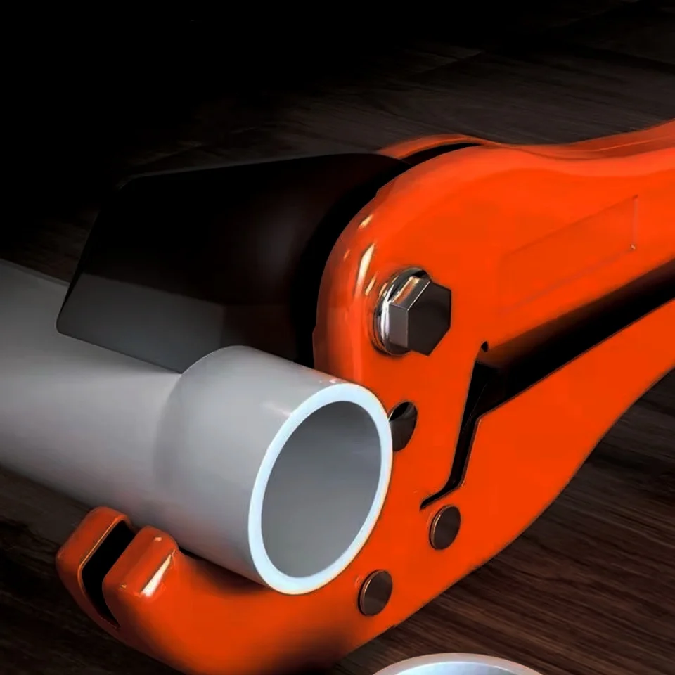 For Plastic Pipe One-Hand Operation PVC PPR Tube Cutting Tool Compact Scissors Design  Portable PEX Pipe Cutter 1.25