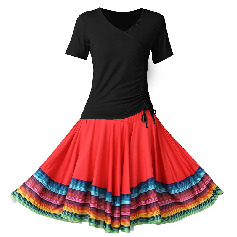 Vestido de baile de práctica Latina profesional para mujer, disfraces de banquete de salón, vestido de baile latino Sexy para mayores, vestido de competición