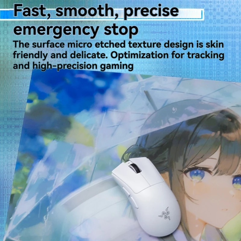 Tempered Glass Mouse Pads Custom Personalised Uncoated Microetching Technology Desk Pad PC FPS E-Sports Gaming Mouse Pad Gift