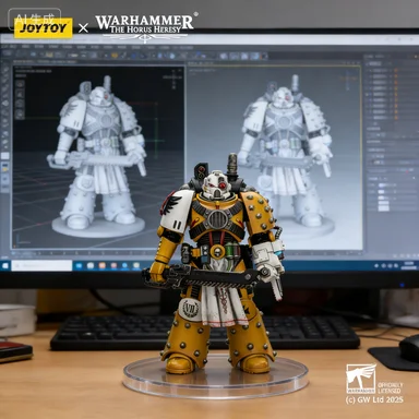 

JOYTOY 【В наличии】 Dark SourceHorus Heresy Imperial Fists Legion Apothecary 1:18 Подвижная фигурка солдата-манекена