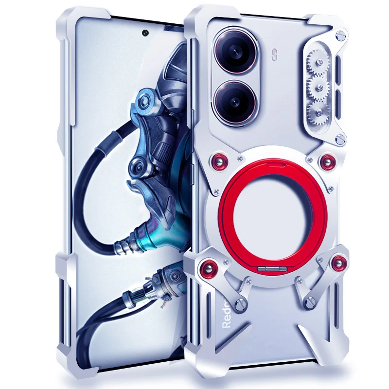 

Luxury Zimon Thor Heavy Duty Armor Metal Aluminum Phone Case For Redmi Turbo 4 3 Turbo3 Turbo4 Pro Back Fundas Coques Cover