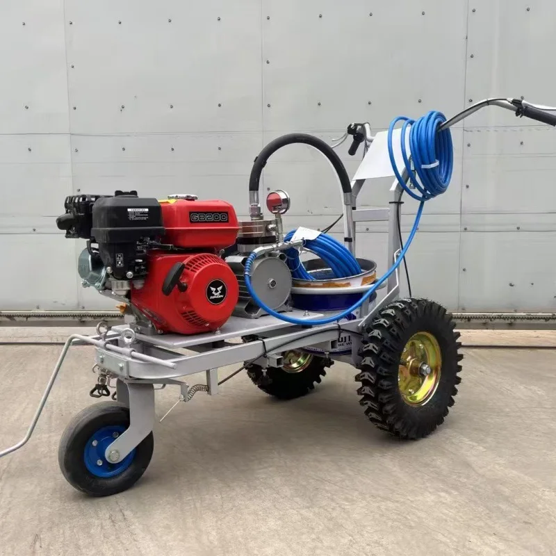 Hand Push Airless Cold Spray Road Marking Machine Line Marker for Highway Parking Lot Driveway Traffic Line Painting Jobs