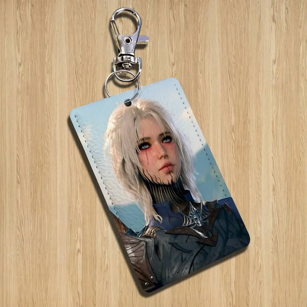 Etui na karty B-Baldurs Gate 3, Evelyn, na karty bankowe, biznesowe, studenckie, etui na karty autobusowe, brelok