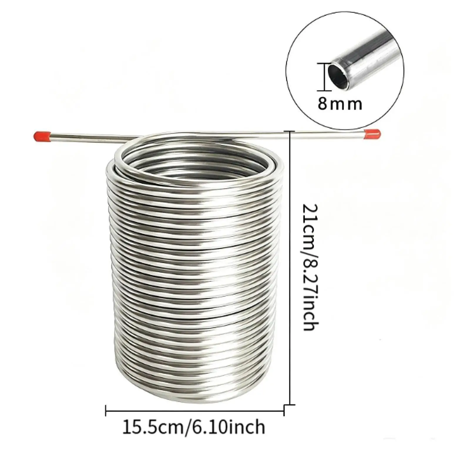 Immersion Tubing for Beer Brewing Accessories 304 Stainless Steel Double Coil Rapid Cooling for Insulated Coolers