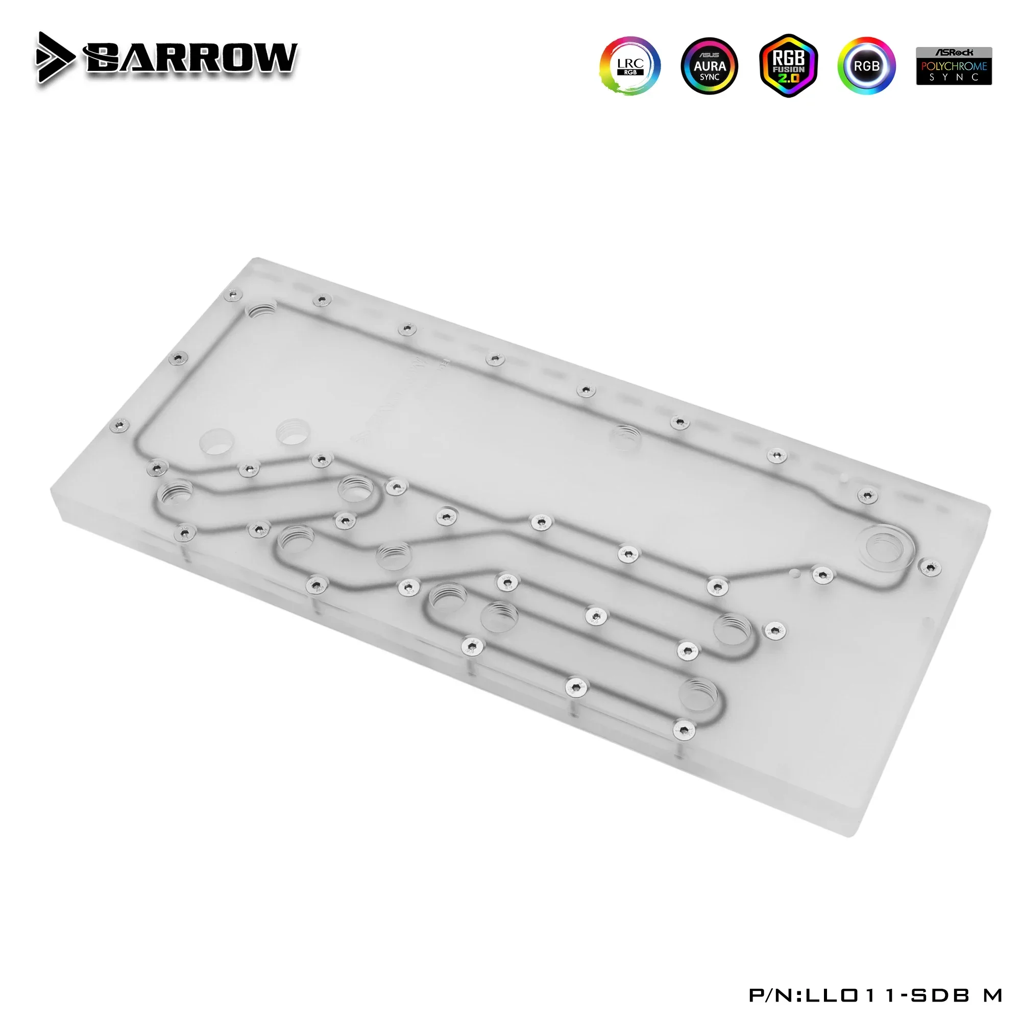 Barrow waterway plate for Lianli O11 MINI case,guide waterway plate Aurora ,Compatible With 18w/D5 Pump