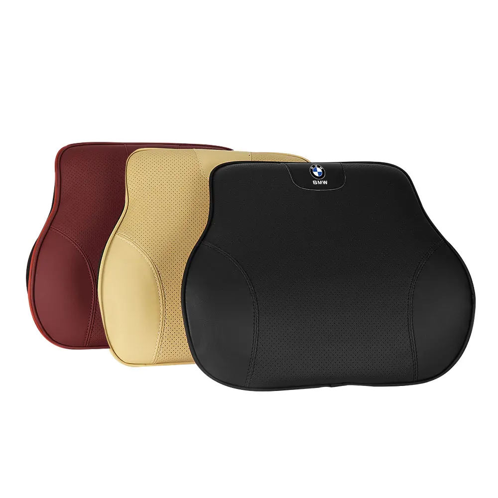 Car Headrest Lumbar Cushion Head Neck Pillow Waist Support Pad For BMW M M3 M5 F30 F20 E28  E36 E39 E46 E91 Performance X1 X2 X5