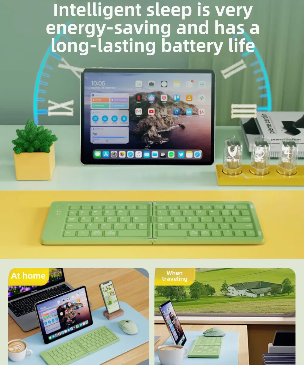 bluetooth wireless Tablet keyboard foldable key board Folding Portable mini keyboards for cell phone white low profile numpad