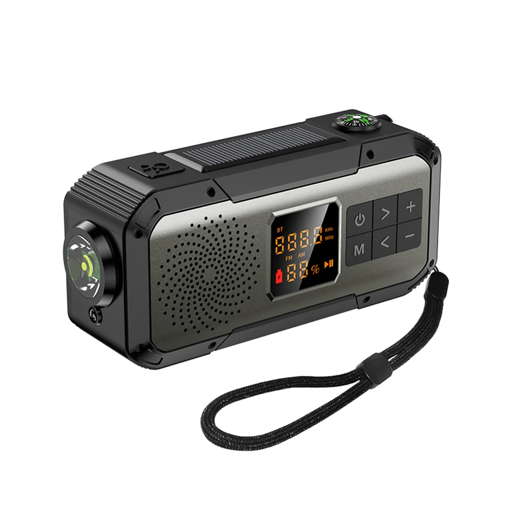 

Hand Crank Emergency Radio AM/FM/WB/NOAA Weather Radio with BT Flashlight SOS Portable Radio for Outdoor Camping and Emergency