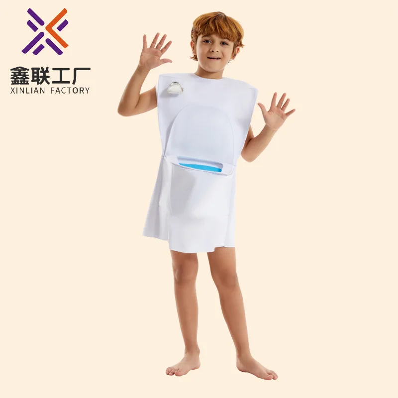 مجموعة أزياء المرحاض الممتعة للأطفال زي أداء الحفلات التنكرية للأطفال