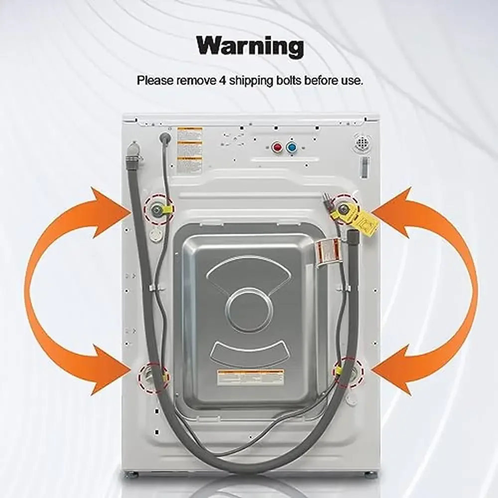 غسالة ذات تحميل أمامي 27 بوصة. 4.5 متر مكعب. قدم. وظائف Steam Water Plus، غسيل سريع، محرك عاكس هادئ، لوحة تحكم باللمس LED