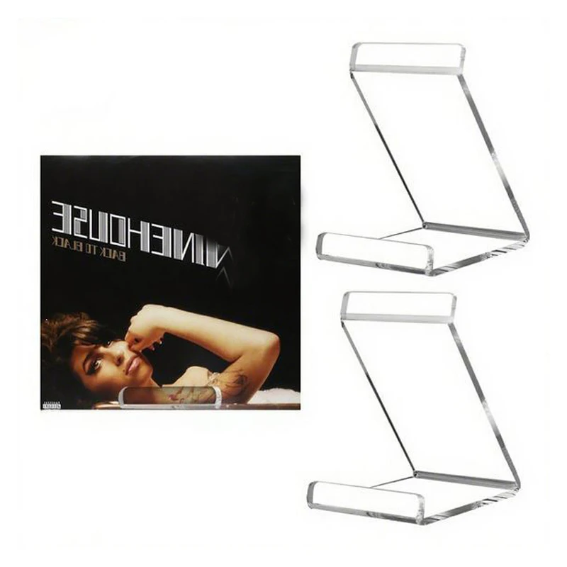 2Pcs Transparent Desktop Acrylic Display Stand For Book Shelf Magazine Sketchbook CD Display Storage Rack Tablets Supporting
