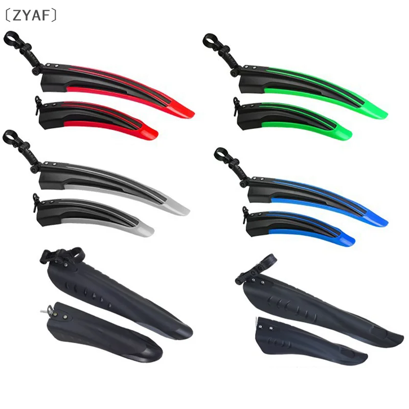 

〔ZYAF〕2 PCS Mountain Bicycle Road Bike Mudguard Front Rear Mudguard Quick Release Road Cycling MTB Mudguard For 20 24 26 Inch