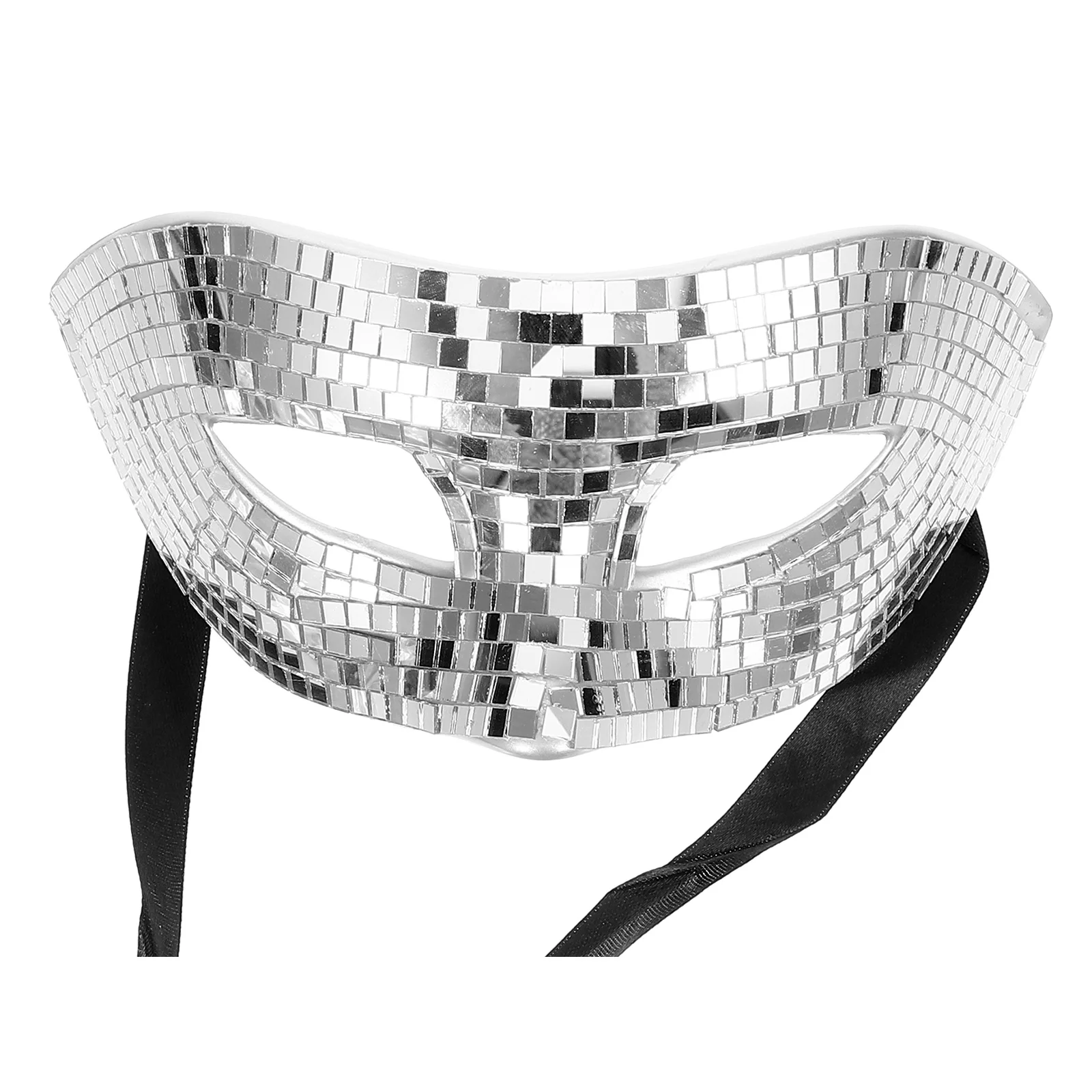 Mirror Sheet Mask Silver Acrylic Masquerade Costume Glitter Prop Lightweight Festive Accessories Halloween