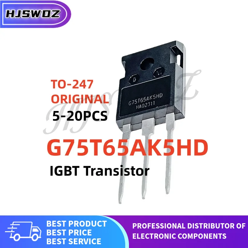 5~20Pcs 기존 새 G75T65AK5HD CRG75T65AK5HD TO-247 75A 650V IGBT 트랜지스터 용접 기계 재고 있음