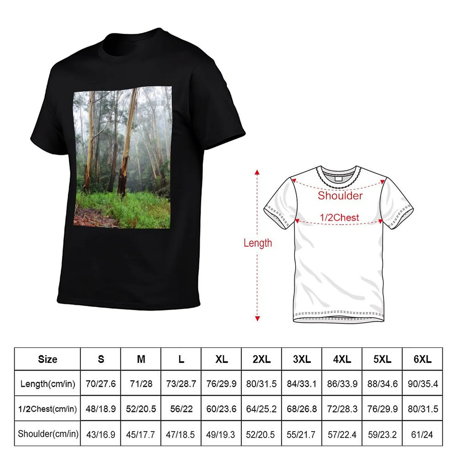 Stringy Bark in the Mist - Mt Wilson NSW Australia T-Shirt t shirt personalised t shirts with prints T-Shirt