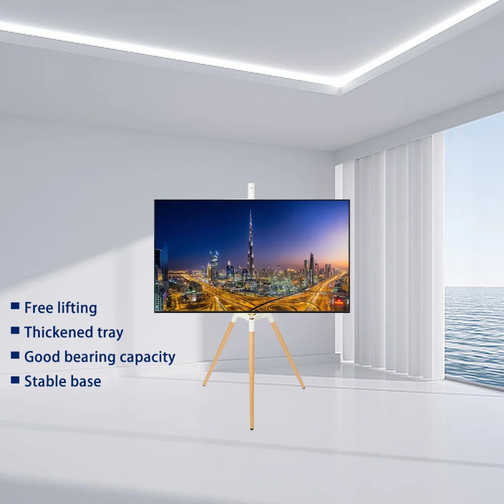 Art TV-Ständer für 32-65-Zoll-Bildschirme, Office Meet, Home Movie, bodenstehender, zusammengebauter TV-Ständer mit Doppeltrennwänden, 600 x 400 mm – Detail 1