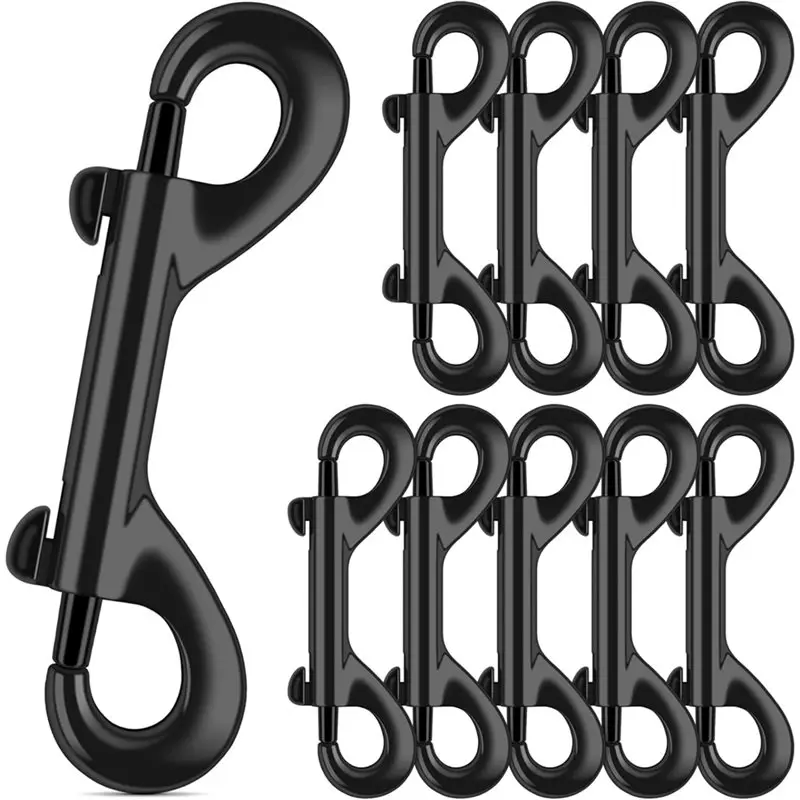 

Крючки-защелки TFORU с двойным креплением, 3,5 дюйма, 10 шт., грузоподъемность 110 фунтов, для поводков/ведер с водой, для кормления лошадей, для гамаков
