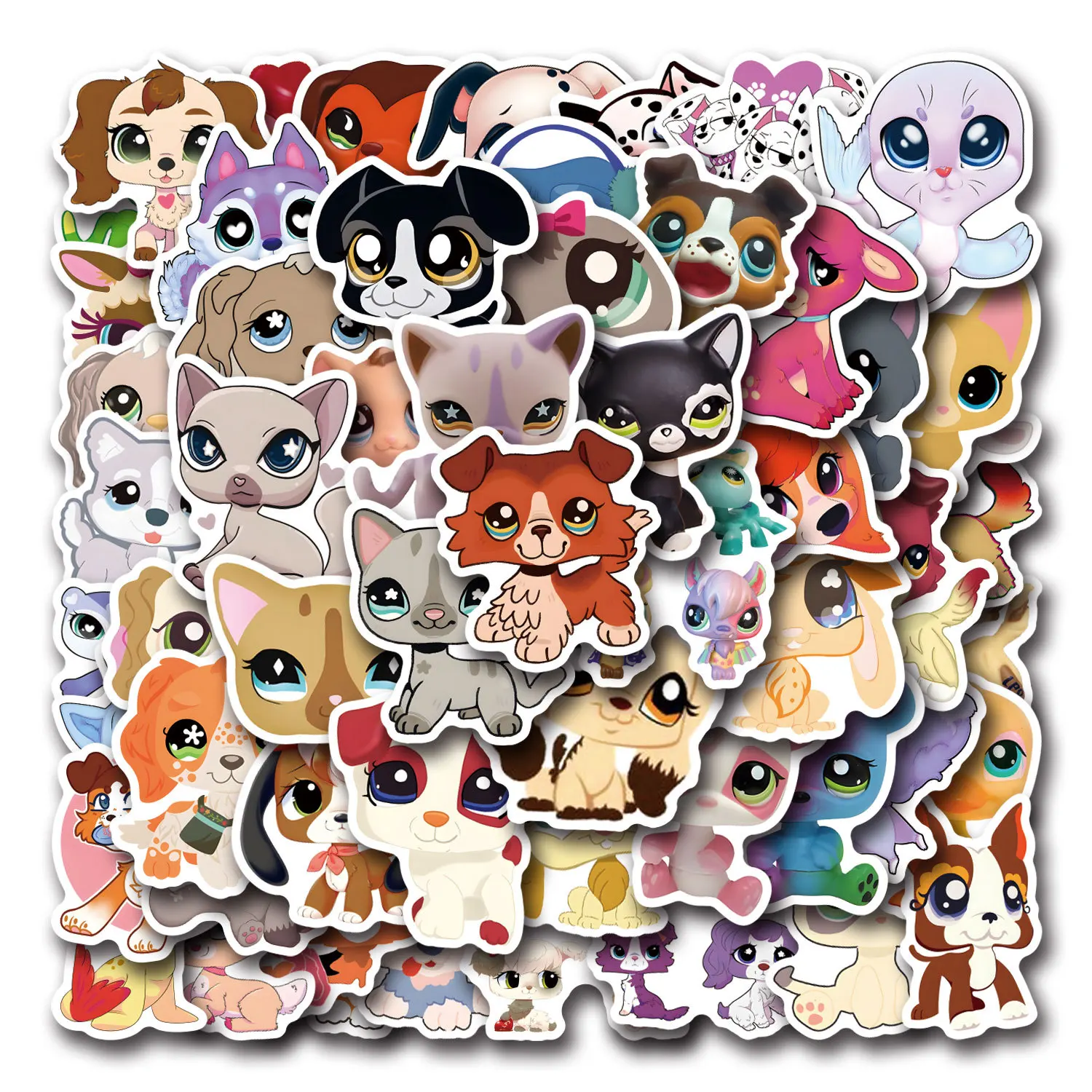 10/30/55/110PCS Game Littlest Pet Shop Cute Graffiti Cartoon Sticker DIY Stationery Box Scrapbook Waterproof Decal Kids Toy