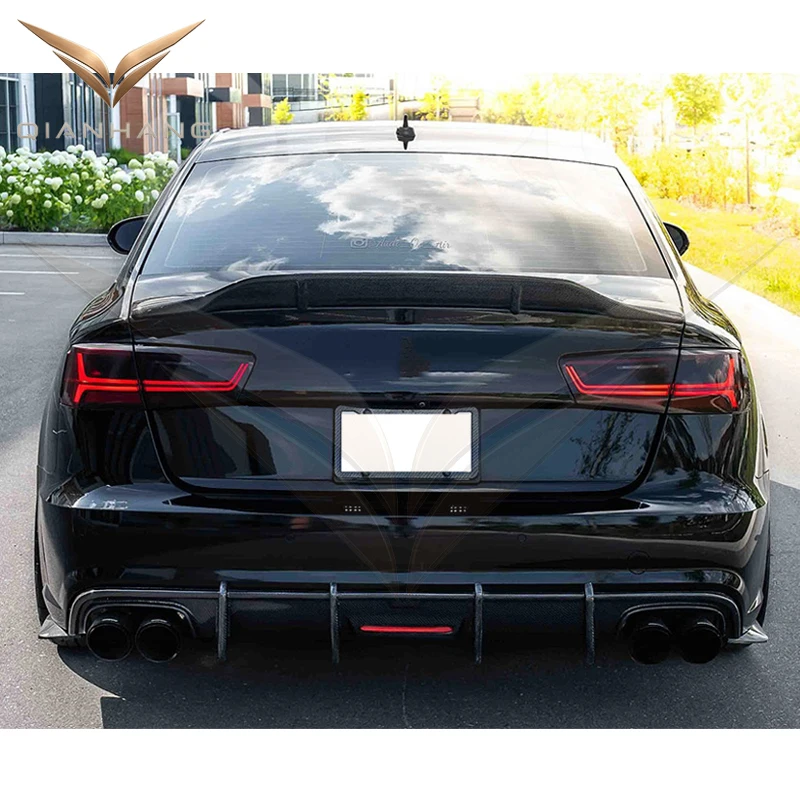 High Quality Carbon Fiber Trunk Spoiler for C7 A6 S6 Sedan 2012-2018 - Perfect Fitment